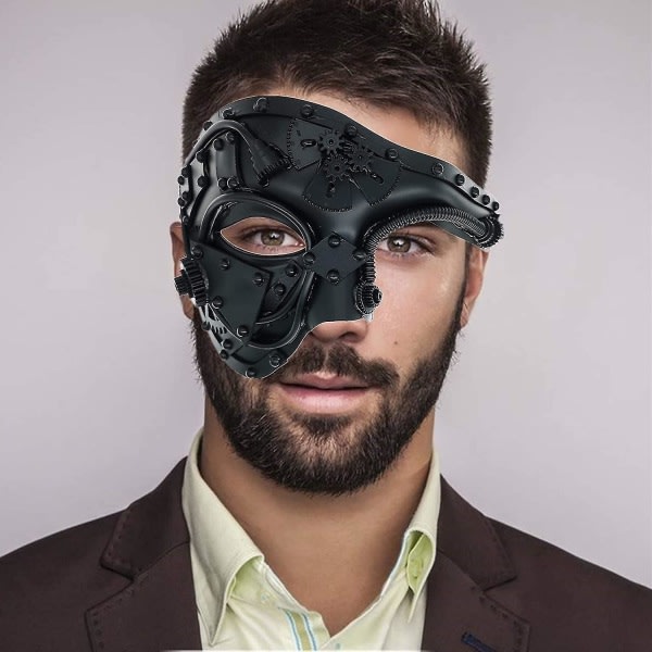 Metallrobotmaske, Halloween-maskerade Black