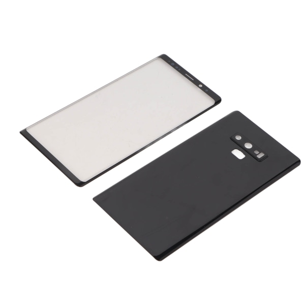 Telefonglassskjerm og bakdør Reparasjonssett for telefonskjerm og bakpanel for Galaxy Note 9 Black