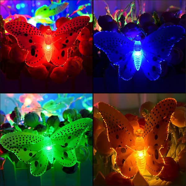 12 st LED Solar Butterfly Lights, Outdoor Lights, 8 Modes（PA）
