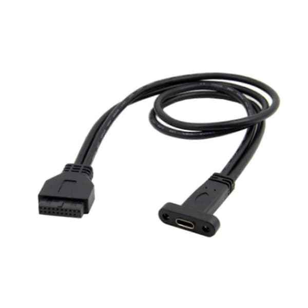 Enkelport USB 3.1 Typ C USB-C Hona till USB 3.0 Moderkort 19Pin Header Kabel 50cm.pa