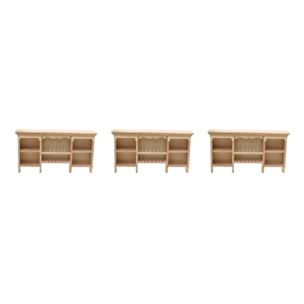 1/2/3/5 Miniatyyridokkitalon sisustus nukkekodille Puu 2,4 x 13 x 7cm Wood 2.4 x 13 x 7cm 3Set