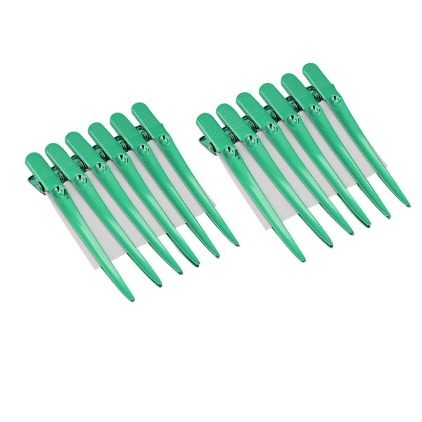 12 stk/æske Hårstyling Clips Frisørsalon Sektionering af hårnåle til Salon Styling Grøn