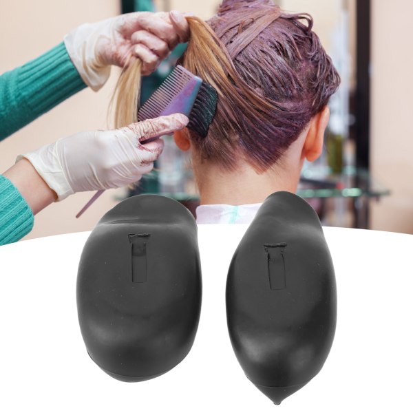 2 STK Øredekselbeskytter Silikon Lett hårfargeørebeskyttelse for Barbershop