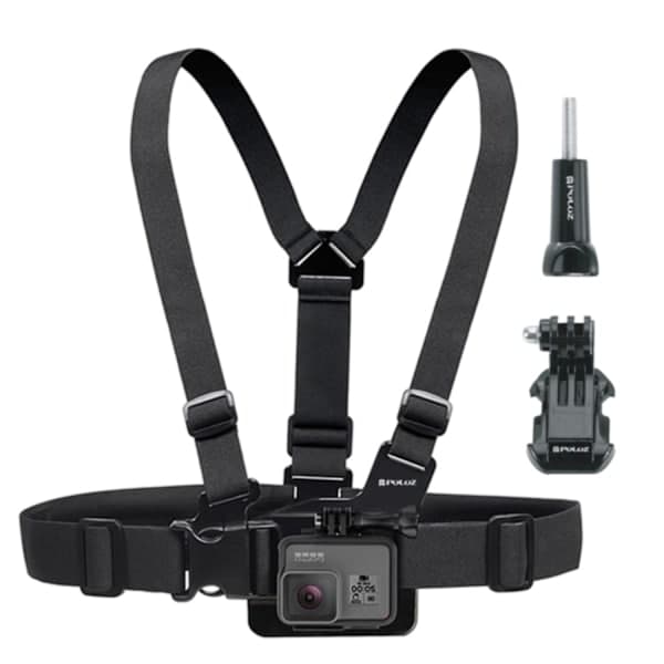 Brystsele / Brystmontering - Beslag til GoPro - Alle modeller Sort
