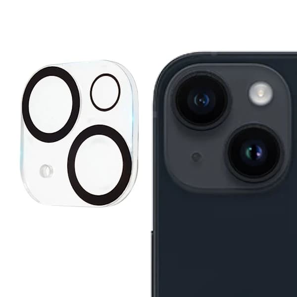 iPhone 15 / 15 Plus Linsebeskyttelse 3D Hærdet Glas Transparent