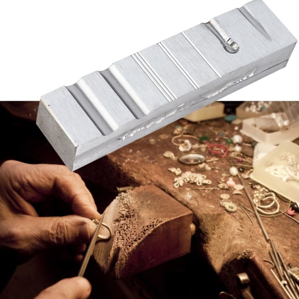 Gjør-det-selv-ringarmbånd Bangle Channel Groove Metallform smykkefremstillingsverktøy (150 mm)