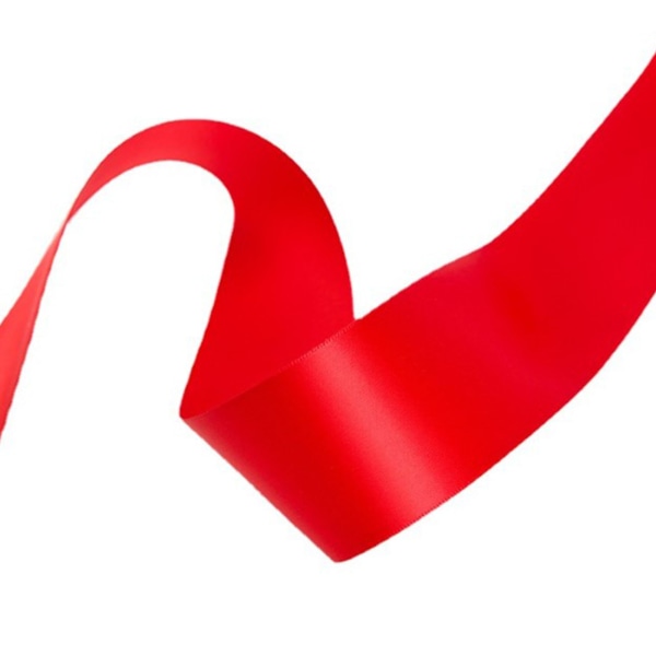 Gaveindpakningsbånd 91 m længde rødt polyesterbåndsrulle til husholdningskagebutikker Gavebutikker