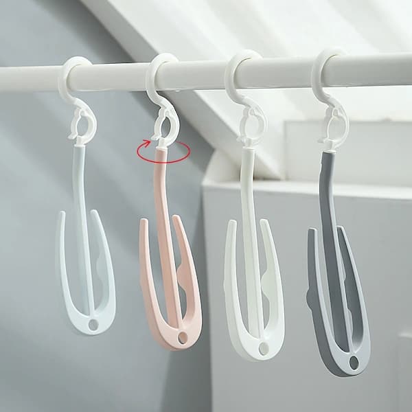 2 Pcs Stable and Adjustable Shoe Hangers, Practical Plastic Shoe Rack