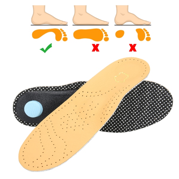Ortopædisk fodbuestøtte indersål Anti-slip åndbar fodkorrektionsindlægssål (gul)(41-42)