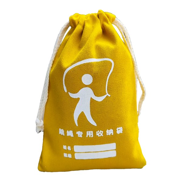 Folkeskole Jump Rope Opbevaringstaske Mini Canvas Snørepose Sød Snørepose Gul