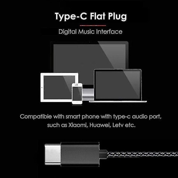 Hörlurar Typ-c In-ear Usb-c hörlurar Trådbundna headset med mikrofonhörlurar