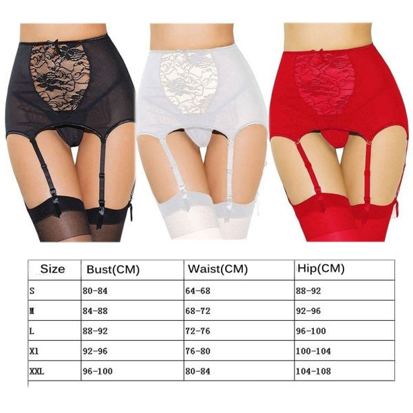 Sexy Strømpebåndholder SVART XXL—PA