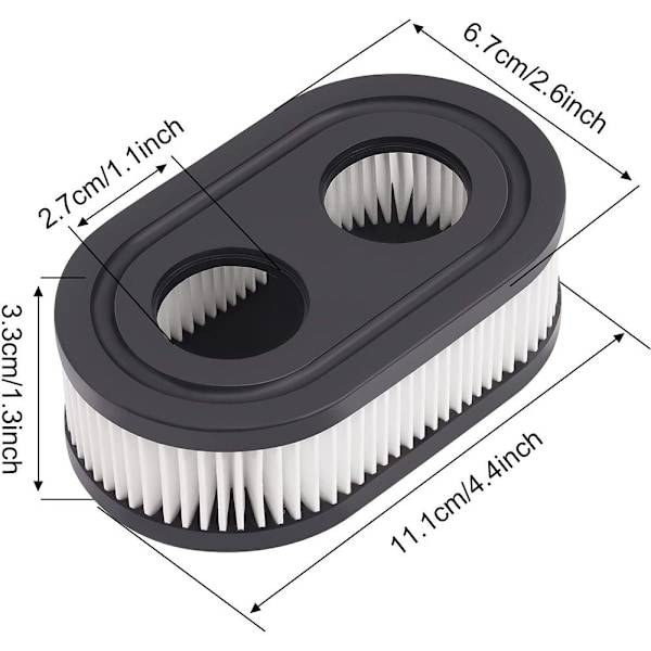 2ST Filtreringspatron Gräsklippare Luftrenare