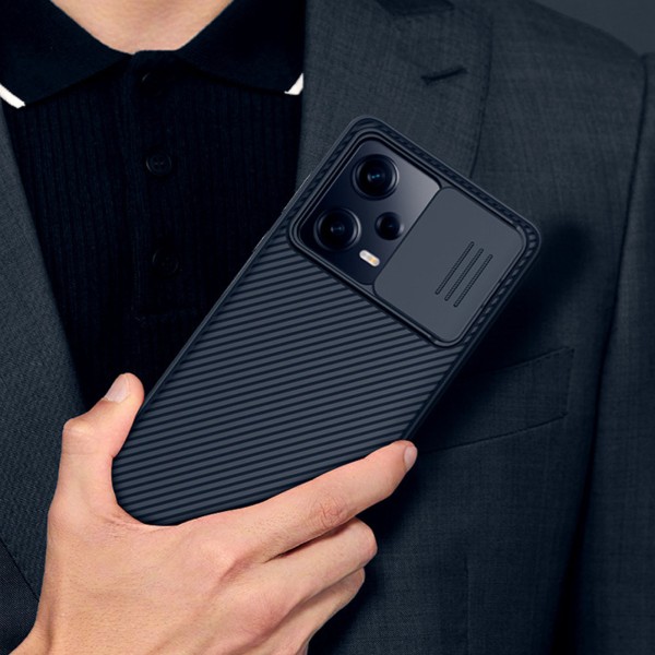 Case Redmi Note 12 Pro 5G TPU PC:n liukulinssille cover suoja Iskunkestävä puhelimen cover matkalle päivittäiseen käyttöön musta