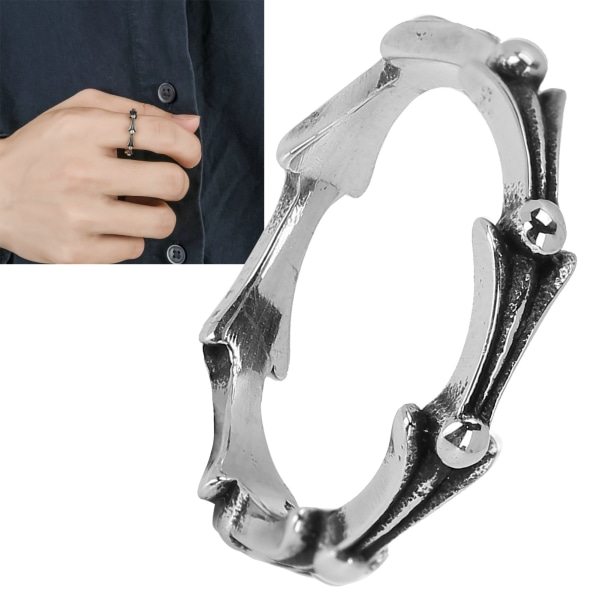 Retro menn fingerring rustfritt stål fasjonable sykkelkjede smykker tilbehør #10