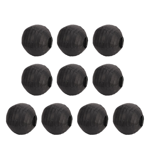 10 stk papirlanterner sammenleggbare runde dekorative små vanntett papirlykter for telt RV gårdsplass svart
