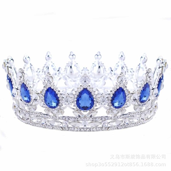 Prinsesskronor og diadem for små flickor - Crystal Princess Crown, fødelsedag, bal, kostymfest, Queen Rhinestone Crowns