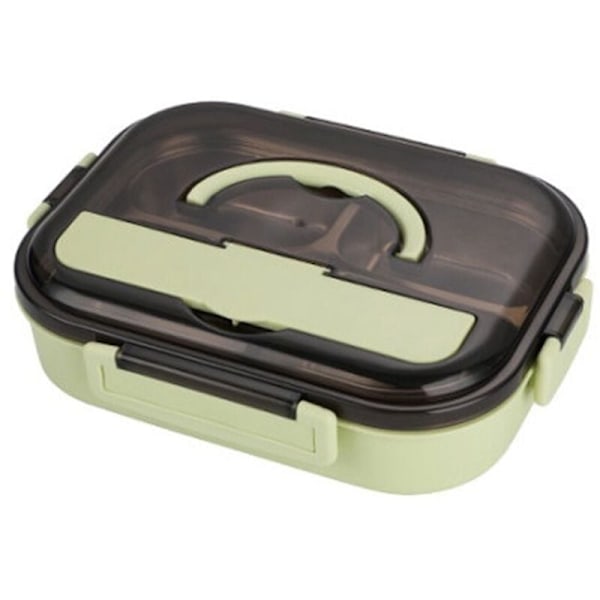 Lunchbox Japansk Stil Lunchbox för Barn Student Matbehållare Material Läckagesäker Kvadratisk Lunchbox med Fack Grön