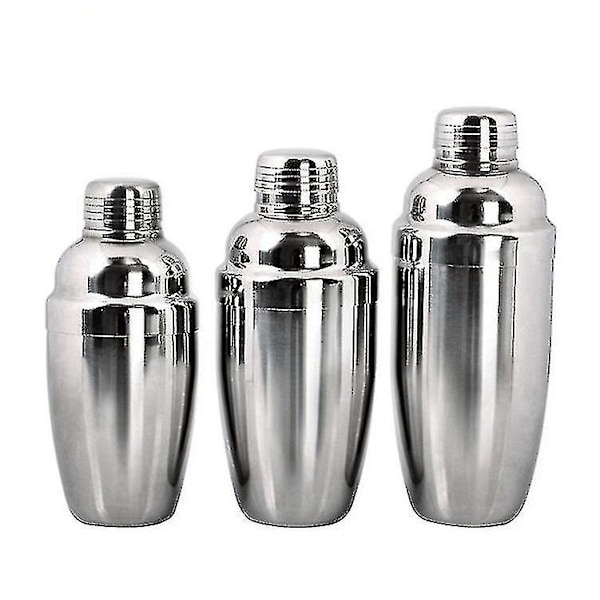 Cocktail Shaker, Livsmedelskvalitet Rustfrit Stål Martini Shaker Mixer Indbygget Si 250ml