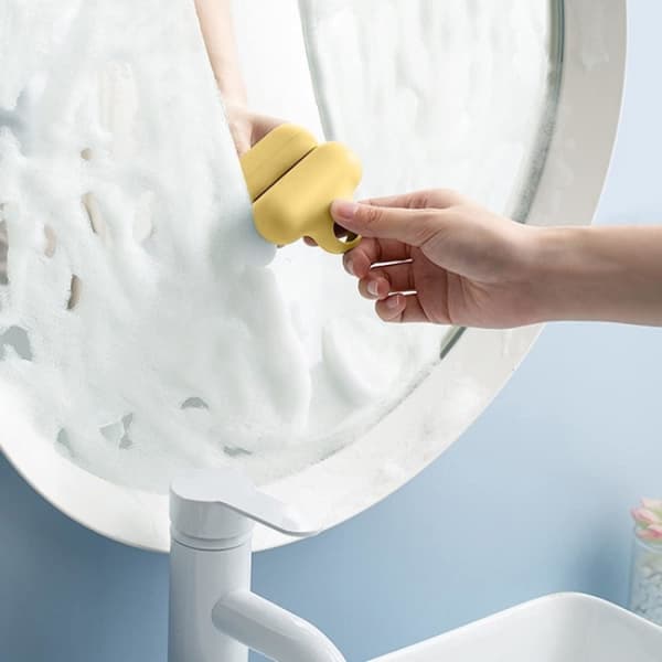 Gul baderomsskrape i glass - Mini