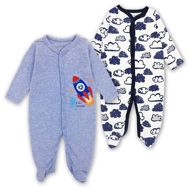 Newborn Sleepers Pyjamas Baby Babyer Tøj Bebes Spædbørn Tøj Beige B 9M