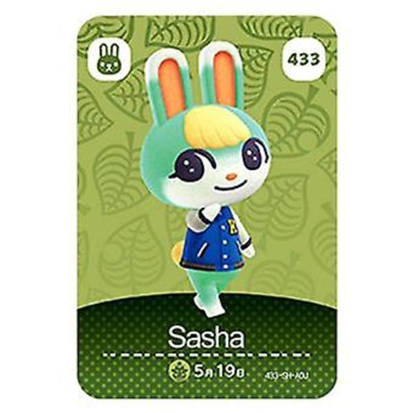 Nfc-spelkort för djurpassning,ch Amiibo Wii U-433 Sasha