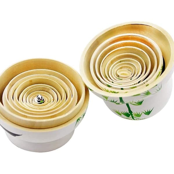 Venäläinen Panda Matryoshka 10 kerrosta