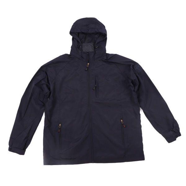 Miesten takki Tummansininen Ohut nopeasti kuivuva tekninen vetoketjullinen takki ulkokalastukseen