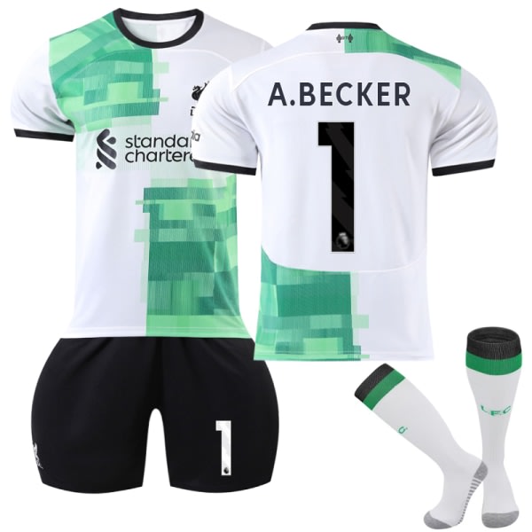 2023-2024 Liverpool Away Kids Football Shirt Kit nr. 1 A.Becker 22 22