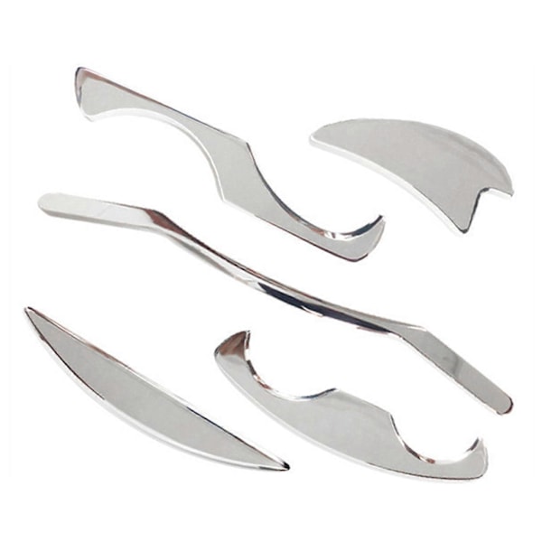 1/5 stk Muskelsskrape IASTM-verktøysett, Gua Sha Rustfritt Stål Fascial Release Verktøy Dyp Bløtvevsmassasjeverktøysett for Muskelsmertelindring Five piece Set