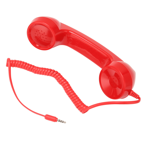 Retro telefonhåndsæt Multifunktion Strålingssikker håndholdt mobiltelefonmodtager til mobiltelefoner Computere Rød