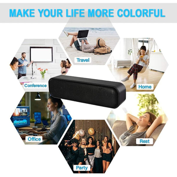 Paris_Høyttaler, Datamaskinhøyttalere, USB PC-høyttalere for skrivebord, datamaskin,