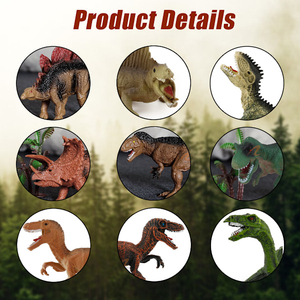 6 kpl Dinosauruksen Vetoauto Lelumalli Simulaatio Brachiosaurus Tyrannosaurus Leluja