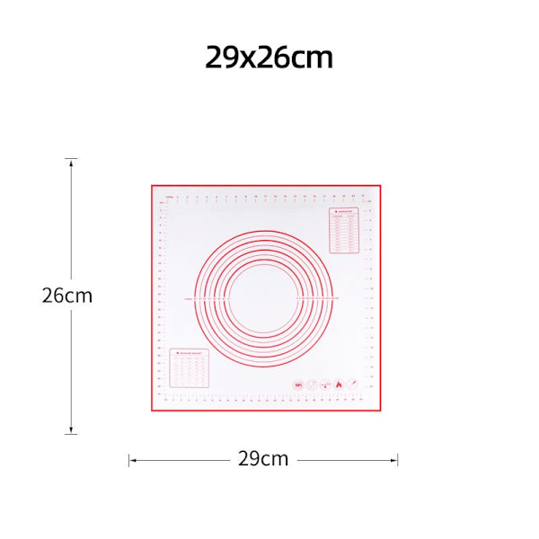 Silikone Bagemåtte Pad Bageplade Pizzadej Maker Konditori Køkken Gadgets Non-Stick Rullende Dejmåtte Madlavningsredskaber Bageudstyr Red 40x60cm