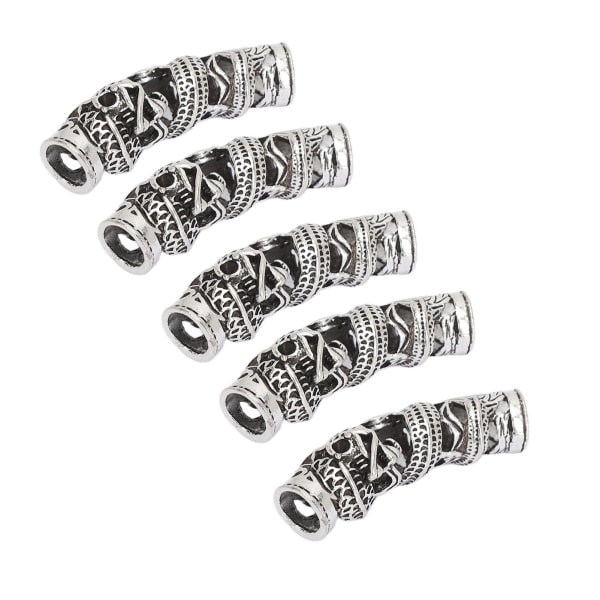 50 st Skäggpärlor Metall Multifunktionell Lätt Snygg Dreadlocks Rörpärlor för hår Armband Halsband