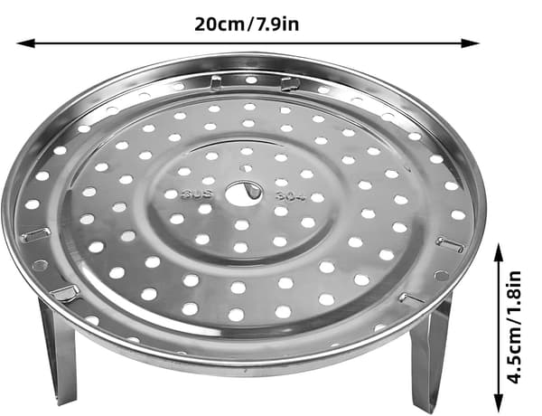 Gixusil 7,9\" Dampkurv, Rustfrit Stål, Trykkoger Tilbehør