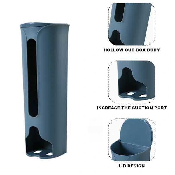Plastposeholder til indkøbsposer, plastposedispenser, køkkenorganisator, nem vægmontering