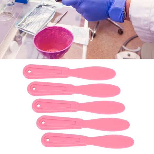 5 STK Gipsspatel Plast Ergonomisk design Lett å rengjøre Slitebestandig blande rørespatel Rose Rød