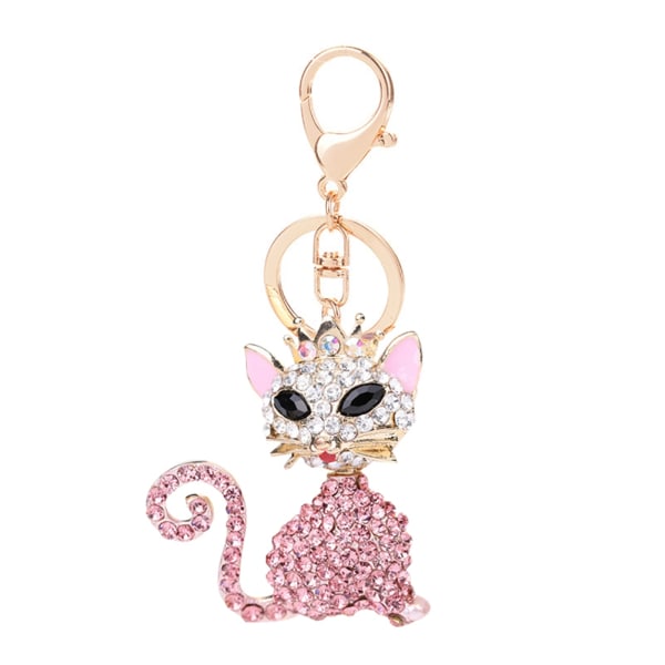 Animal Series Personlig söt kattungeväska hänge dekorationspresent (CHY-5218 Rosa)