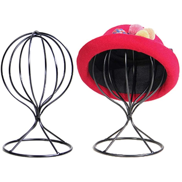 Moderna metallhattstativ ihåliga ballongdesign bordsskiva dekorativa perukhållare