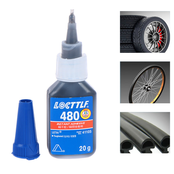 480 Super Glue Car Gummi Reparation Däcklim Fönsterhögtalartätning Klar 480