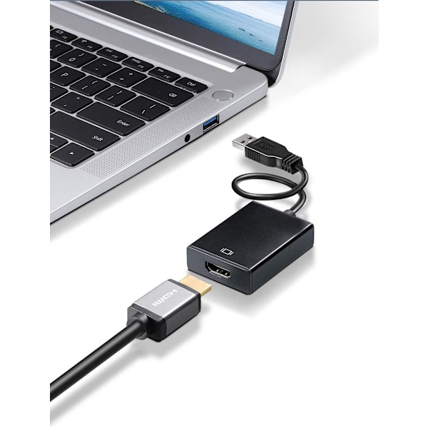 USB til HDMI-adapter, USB 3.0/2.0 til HDMI 1080P videoutgang