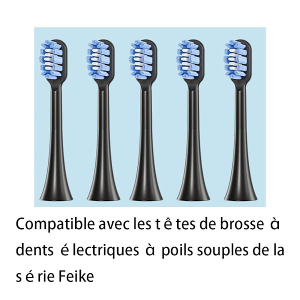 5 packs (cool black) are suitable for Fei-ke series soft bristle