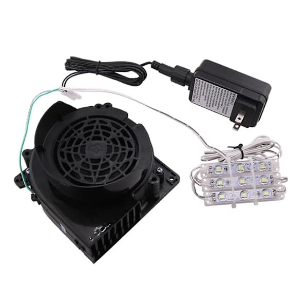 12V 1,5A Oppblåsbar Luftblåser Erstatningsviftemotor Med 3 LED-lys Fg