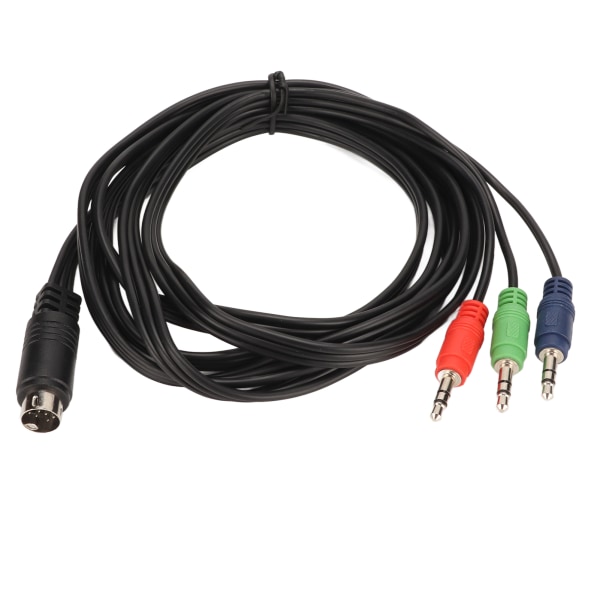 Mini DIN till 3 DC 3,5 mm-kabel 9-stifts Plug and Play-ljudadaptersladd för högtalarförstärkare Musikinstrument