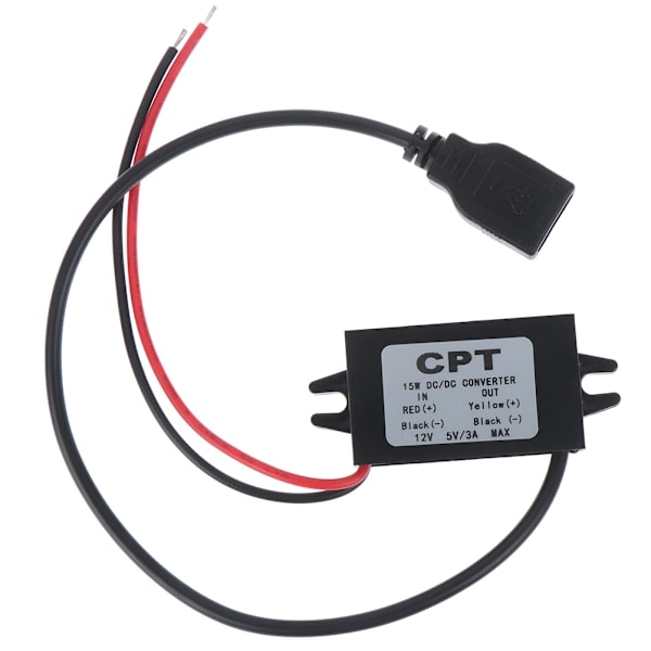 Paris_1:a USB 12V till 5V DC/DC Spänningsomvandlare Strömadapter