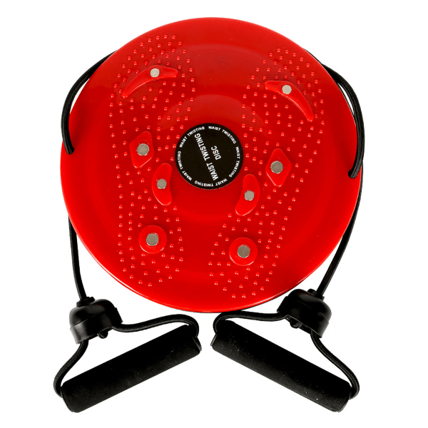 Midja Vridskiva Magnet Fotmassage Bantning Stor yta Granulära utsprång Pedal Midja Vridbräda med rep Röd