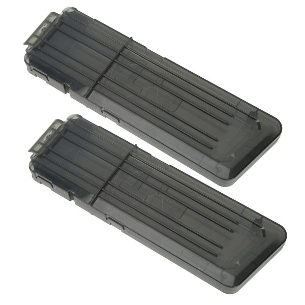 2 STK Soft Magazine 15 Dart Clips til blødt skydelegetøj Cartridge Clip Plastlegetøjstilbehør Sort