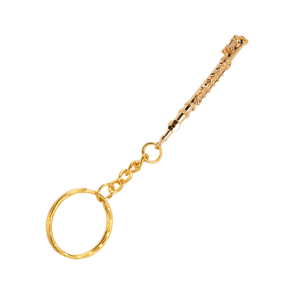 Kultahuilu avaimenperä Fade Resistant Muodikas söpö mini-musiikkisoitin avaimenperä koristelu