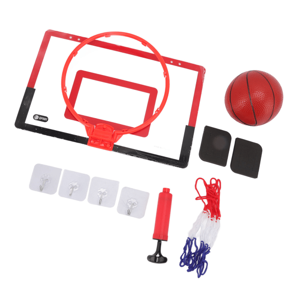 Mini Basketball Bøylesett Hullfri Montering Sprett Design Rød Svart Innendørs Foreldre Barn Interaksjon Basketball leketøy